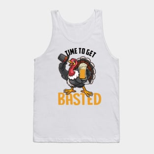 Time to get basted funny turkey thanksgiving gift Tank Top